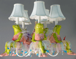 Ballerina Fairy Frog 5 arm chandelier